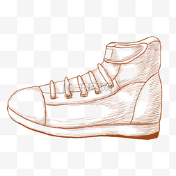 线描鞋子图片_手绘线描鞋子插画