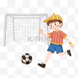 踢足球的男孩