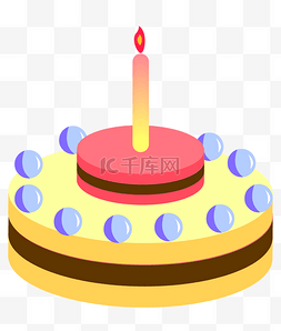 生日蜡烛2图片_手绘2.5d蛋糕