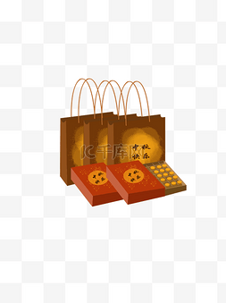 中秋节月饼礼品盒可商用元素