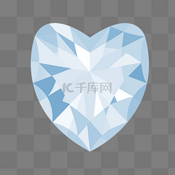 透明爱心宝石钻石