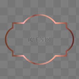 古铜色玫瑰图片_烫金风格矢量边框