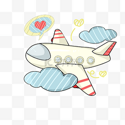 飞机卡通飞机图片_卡通飞机模型卡通手绘插画
