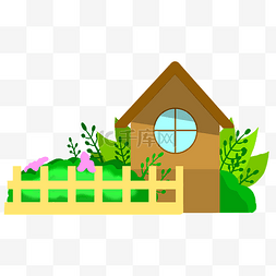 房子栅栏图片_漂亮的花园和房屋