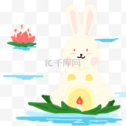 元宵节小兔子图片_元宵节放兔子花灯