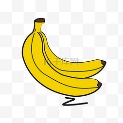 香蕉半切图片_两根黄色的香蕉