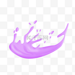 葡萄汁饮品图片_紫色葡萄汁飞溅插画