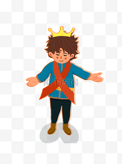 王子装扮图片_手绘卡通童话王子元素