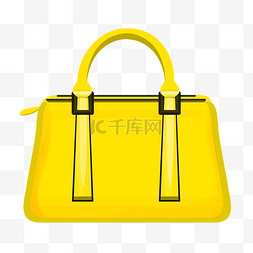 黄色的手提包插画