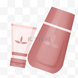 美容化妆品元素图片_美白的美容化妆品插画