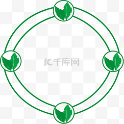 绿色环保手绘简约文艺清新边框透