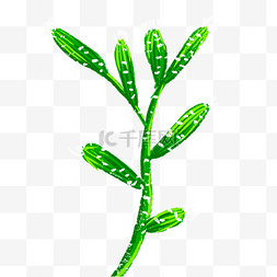 绿色植被图案图片_枝干春天植被图案