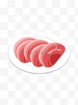火锅牛肉摆盘图片_肉类牛肉瘦肉食物素材