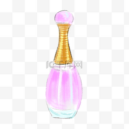 透明玻璃瓶卡通图片_卡通手绘锥形香水插画