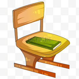 手绘黄色椅子插画