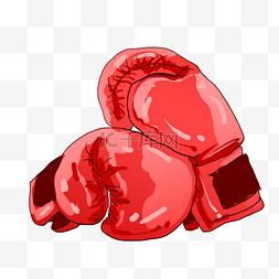 两只红色的拳击手套