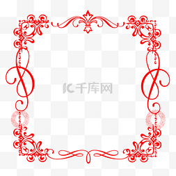 中国传统花纹红色图片_喜庆花纹花边边框装饰