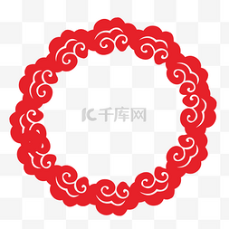 情人节标题设计图片_中国风边框古典祥云装饰