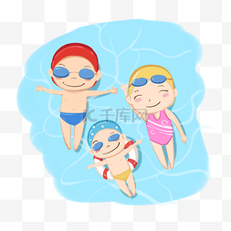 暑期游泳培训班图片_儿童节儿童游泳全家游