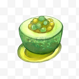 哈密瓜香瓜绿色甜品水果PNG