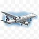 飞机主题客机卡通手绘风格