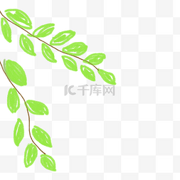 唯美可爱绿色树叶免抠图