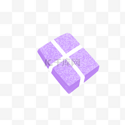 紫色礼品包装免抠图