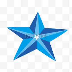 蓝色的星星图标插画
