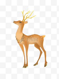 美丽优雅长颈鹿装饰元素