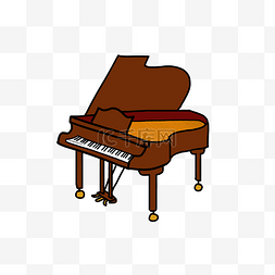 漂亮的钢琴图片_手绘钢琴乐器