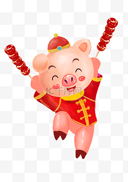 创意小灯笼图片_卡通灯笼春节新年小猪