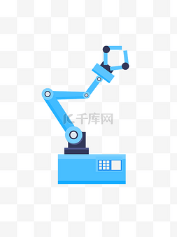 蓝色机器手图片_科技机器手臂人工智能蓝色装饰矢