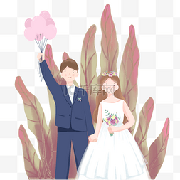 粉色小清新婚礼图片_结婚婚礼新人浪漫粉色气球小清新