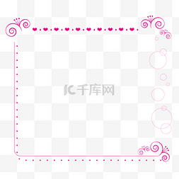 红色几何图形图片_情人节洋红色可爱粉色欧式花朵矢