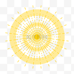 矢量卡通黄色放射散射线条