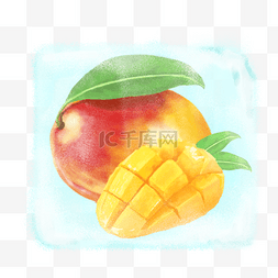 水果芒果图片_手绘大暑夏日美味芒果免抠可分层