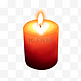 红黄色3D蜡烛PNG