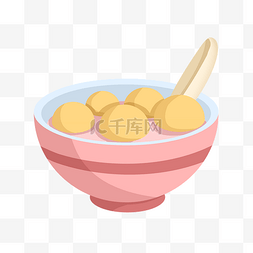 黄色汤圆图片_手绘黄色的汤圆插画
