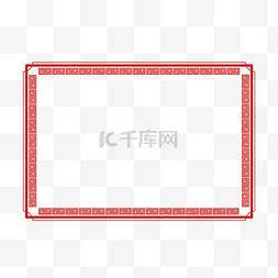 新年节日中国风矢量红色边框元素