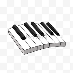 卡通钢琴设计矢量图