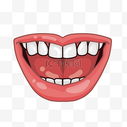洗牙对比图图片_卡通免扣嘴巴牙齿