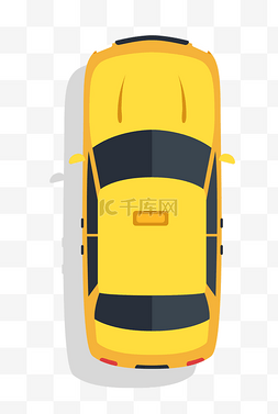 汽车机顶盖图片_黄色私家汽车插图