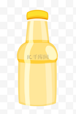 喝水卡通图片图片_手绘可爱的黄色瓶子