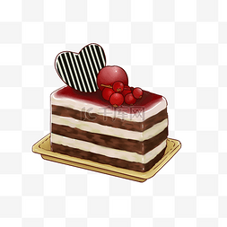 情人节素材巧克力图片_七夕节情人节巧克力手绘蛋糕