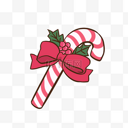 圣诞拐杖素材图片_圣诞拐杖糖果插画