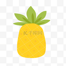 水果菠萝图片_手绘夏季夏天水果菠萝免扣素材