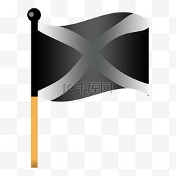 抽象创意黑色旗帜