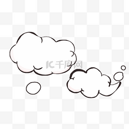 云朵手绘漫画图片_卡通漫画云图案素材