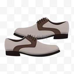 灰色的鞋子图片_灰色男士皮鞋插画