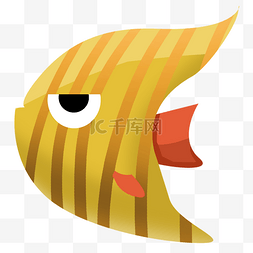 海鲜小鱼插画图片_手绘海鲜黄色的鱼插画
